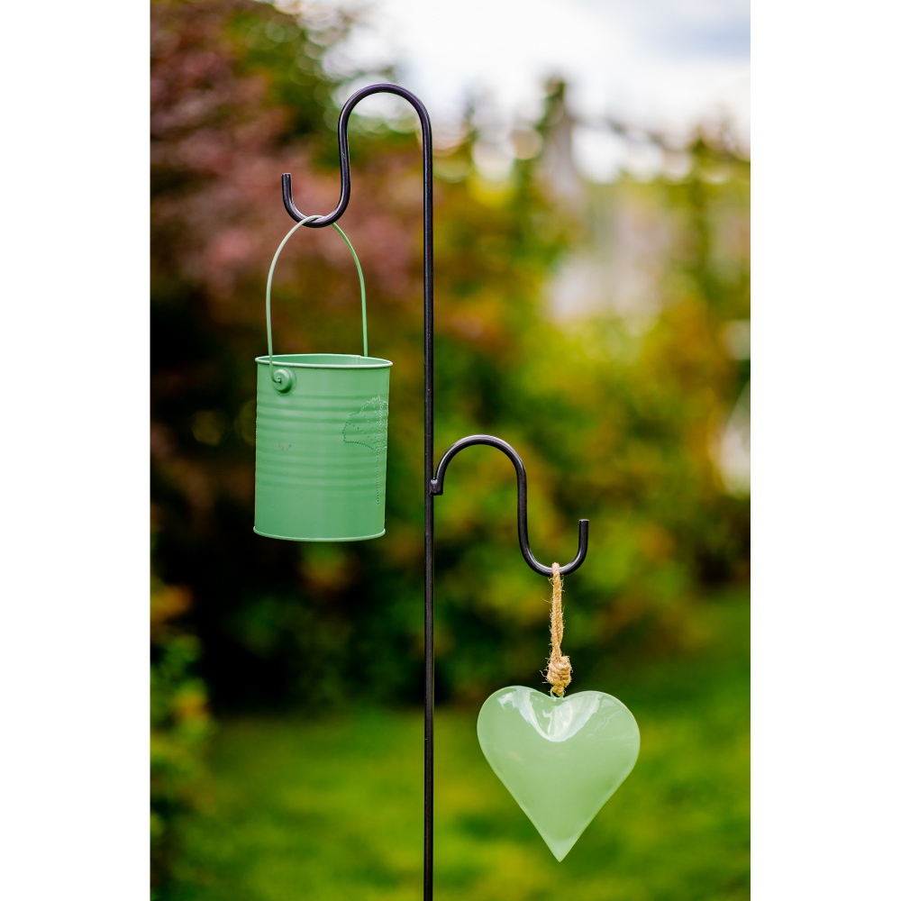 Zápich na lucernu/závěsný květináč MERCED kovový černý 120/170/200cm-0