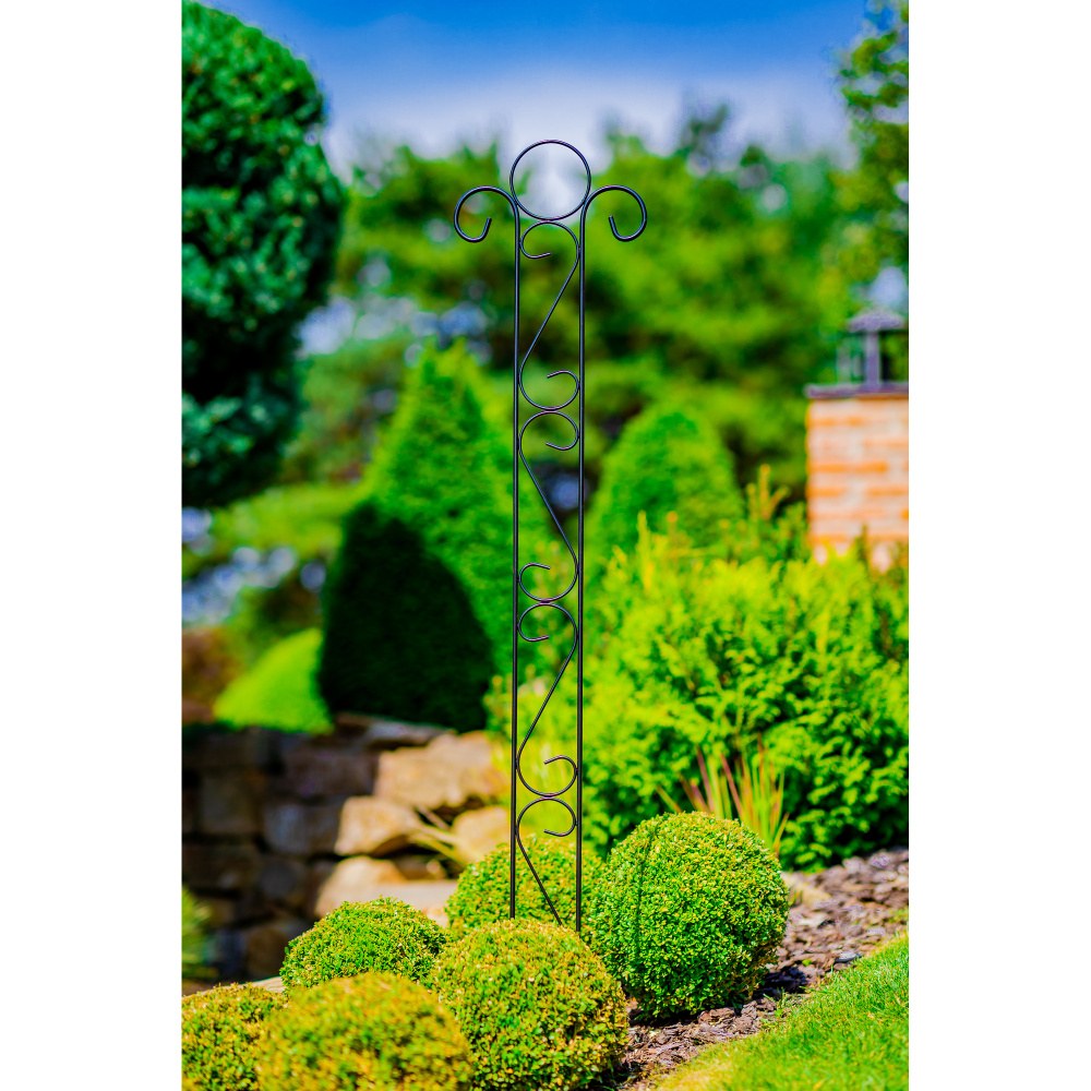 Zápich na lucernu/závěsný květináč MURA kovový černý 155cm-0