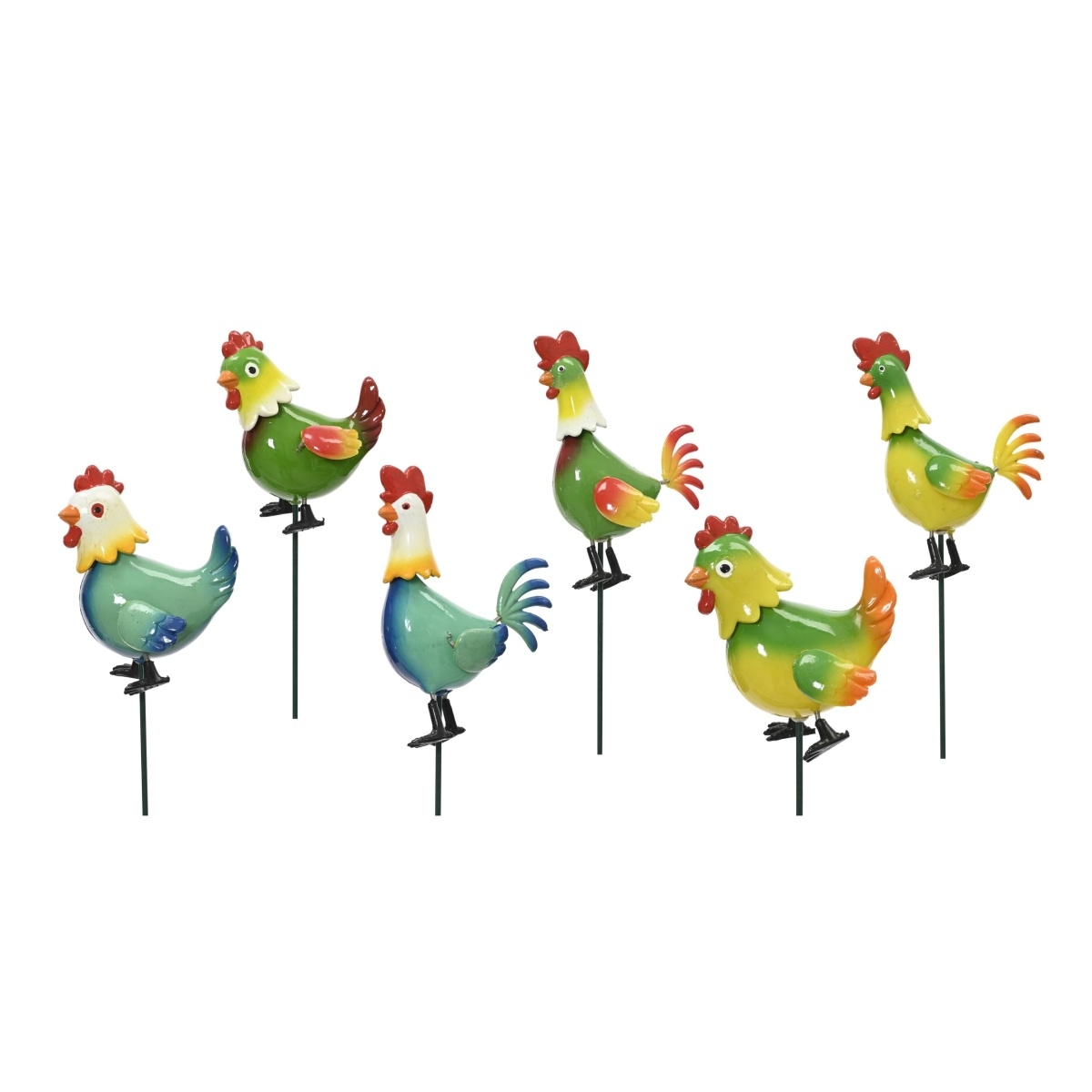 Velikonoční ozdoby - Zápich plastová slepice/kohout 70cm