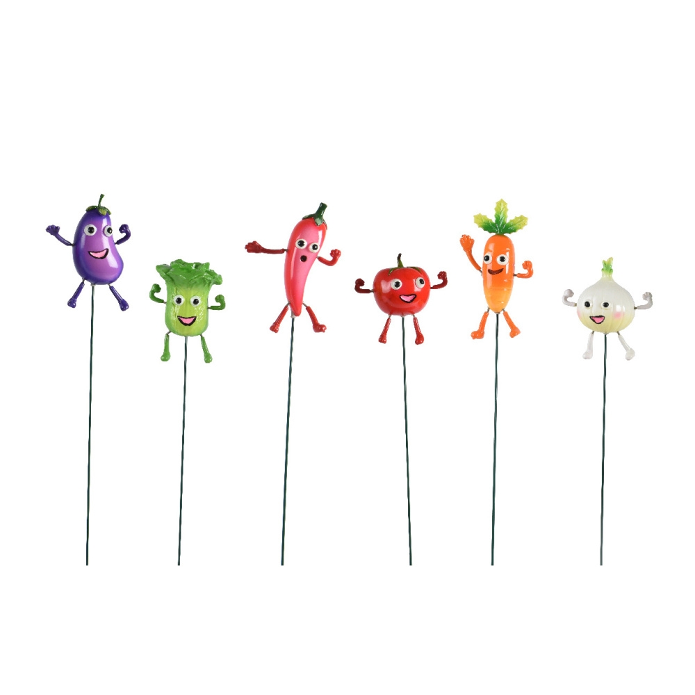 Zápichy - Zápich plastová zelenina mix 62cm