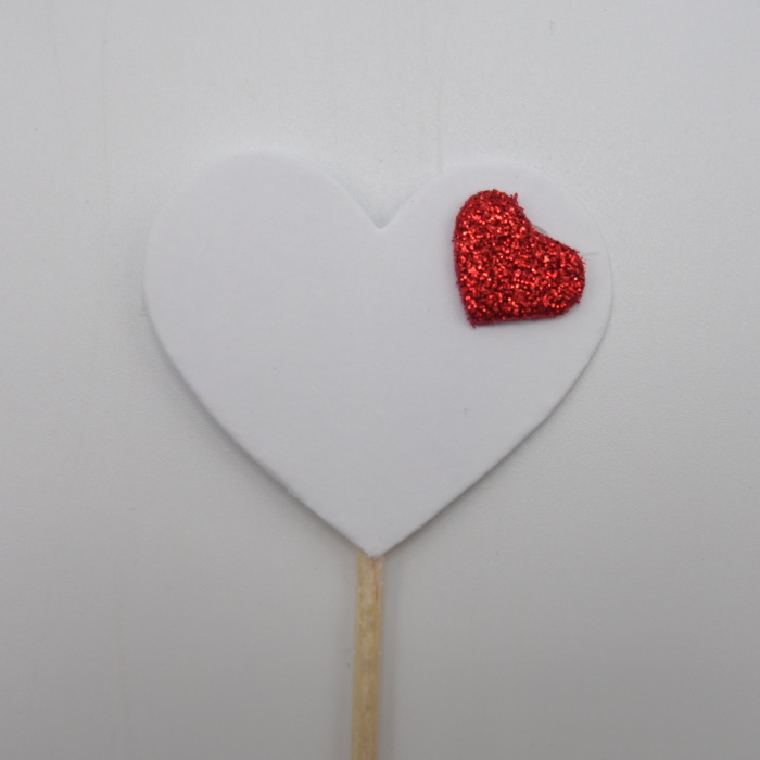 Zápichy - Zápich srdce se srdíčkem 5cm