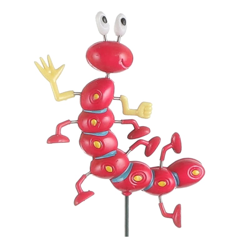 Zápich stonožka plastová 67cm mix barev-2