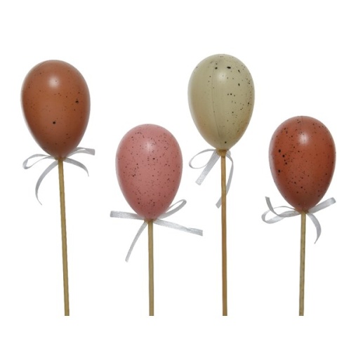 Zápichy - Zápich vejce kropenaté 6ks plast