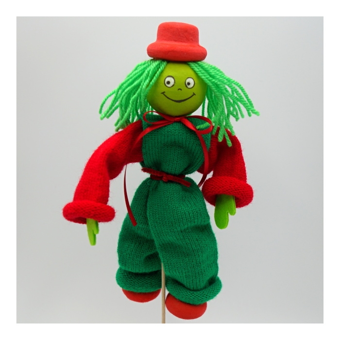 Zápichy - Zápich vodník červeno-zelený 33cm