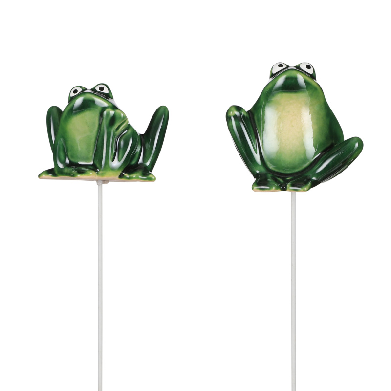 Zápichy - Zápich žába 6cm keramická mix