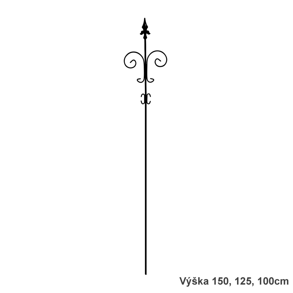 Zápich zahradní BUTTERFLY kovový 100/125/150/200/240cm-0