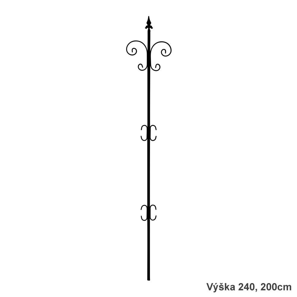 Zápich zahradní BUTTERFLY kovový 100/125/150/200/240cm-1