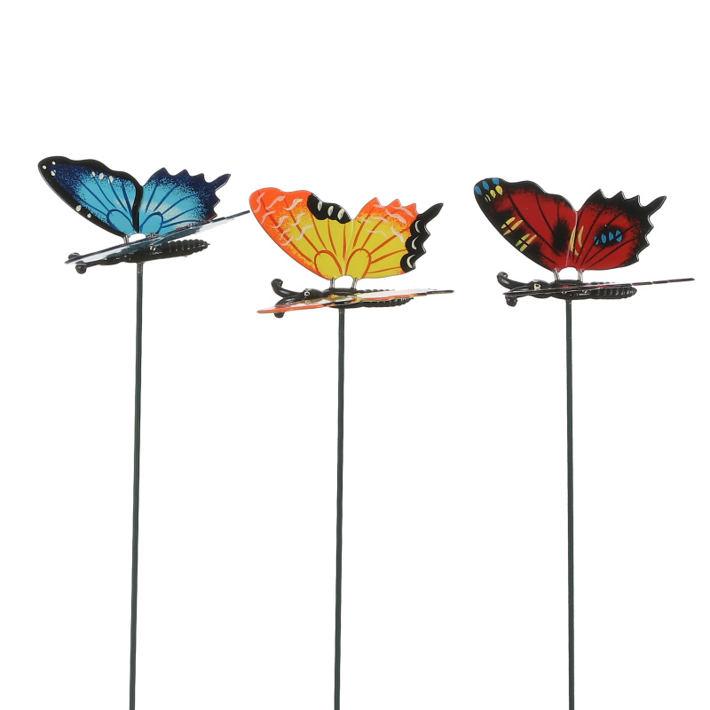 Zápichy - Zápich zahradní motýl plastový mix