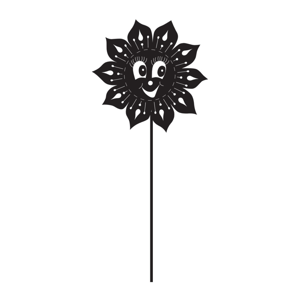 Opory VATAX - Zápich zahradní slunce SONNE kovové černé 85cm