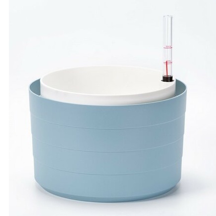 Květináče - Žardina BERBERIS samozavlažovací + závěs šedomodrá-bílá 30cm