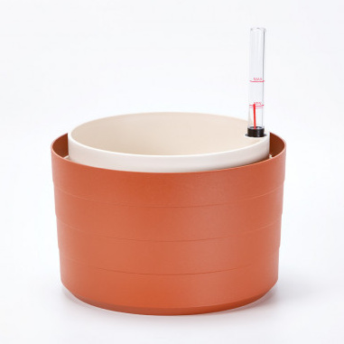 Květináče - Žardina BERBERIS samozavlažovací + závěs terakota-sl.kost 30cm