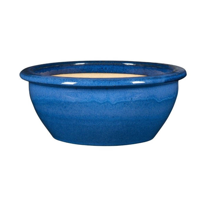 Květináče - Žardina IB-BOLOGNA 01G glazovaná keramická modrá 38cm