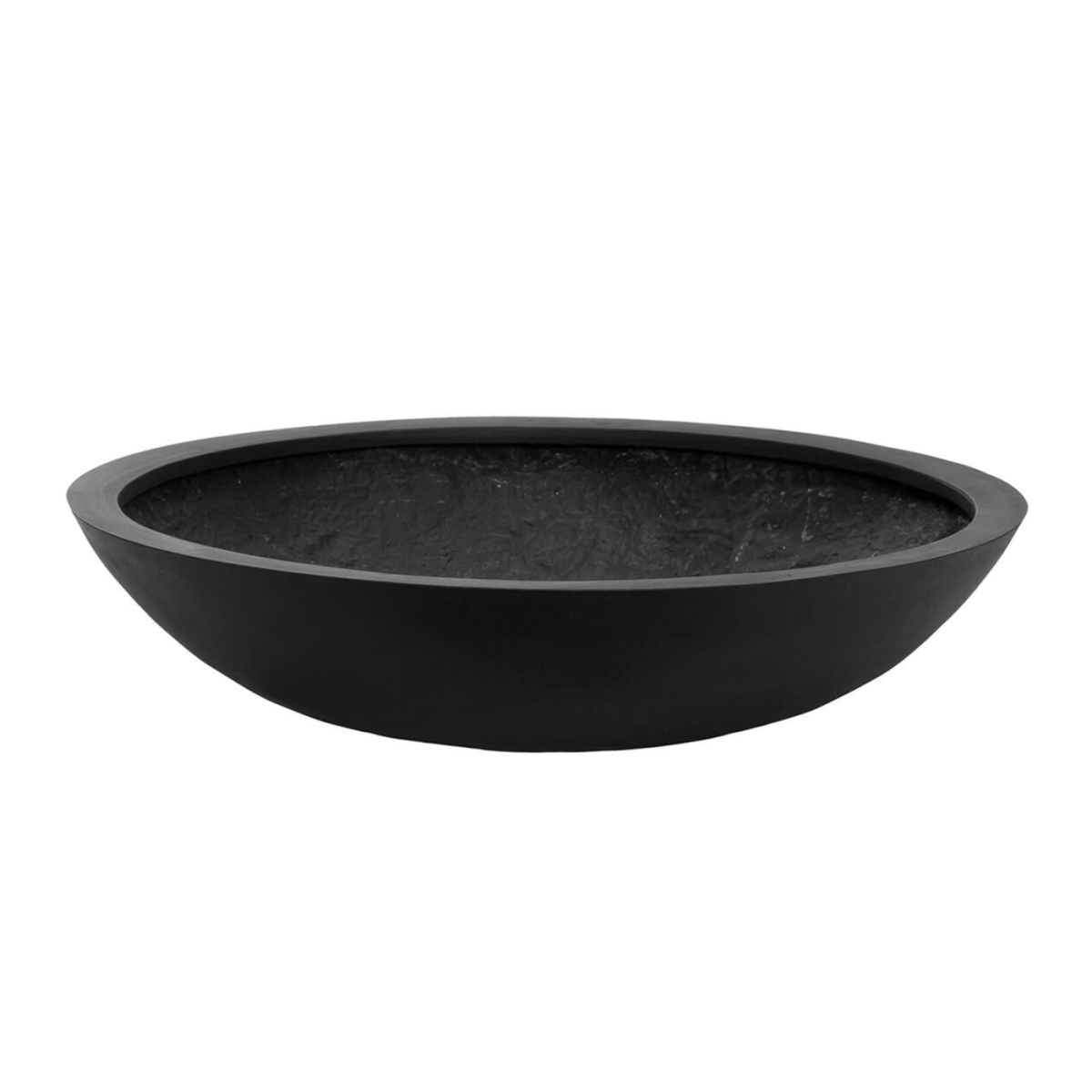 Kompozitní květináče - Žardina kulatá JUMBO BOWL S fiberstone černá 70cm