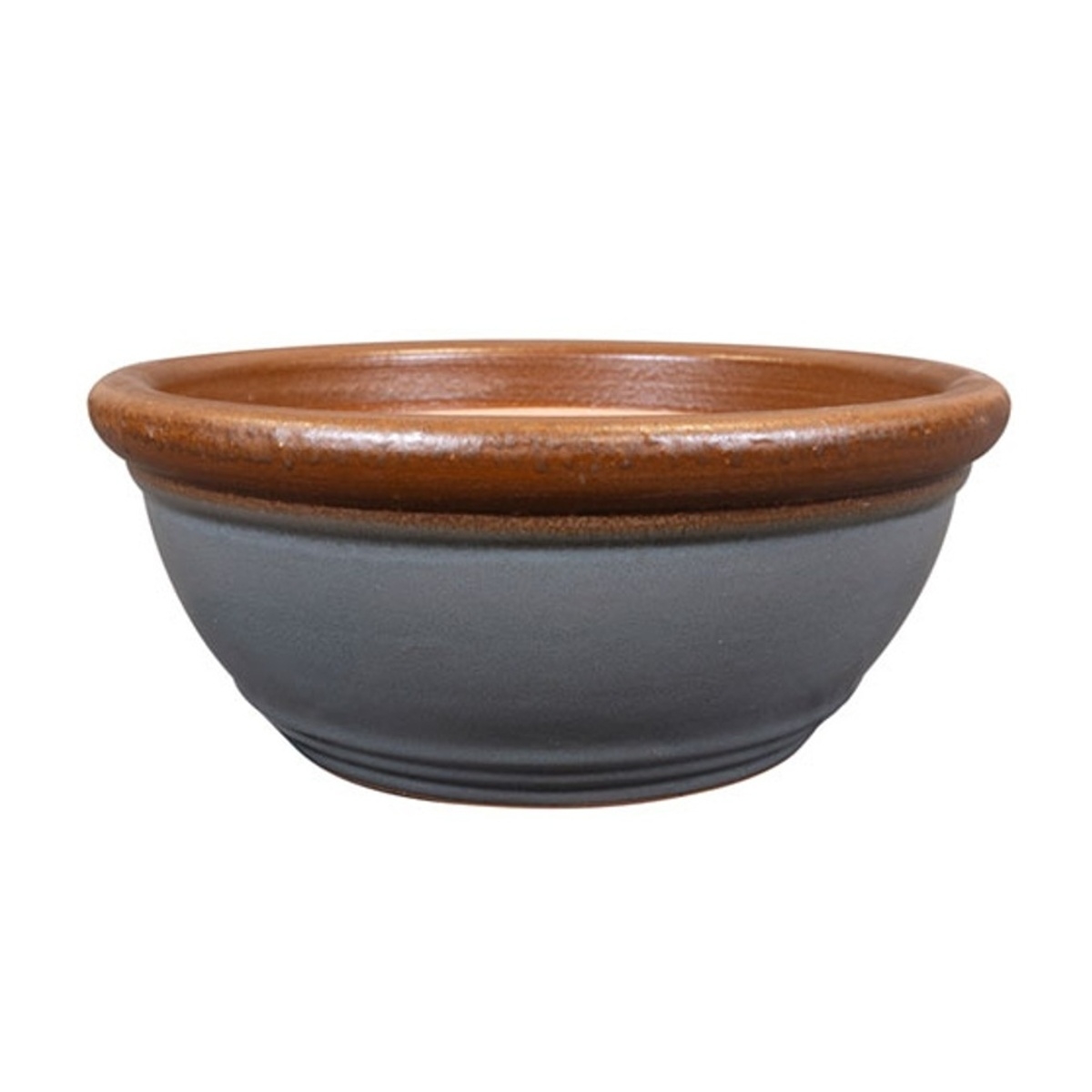 Keramické květináče - Žardina kulatá keramická SANDER modrá 46cm