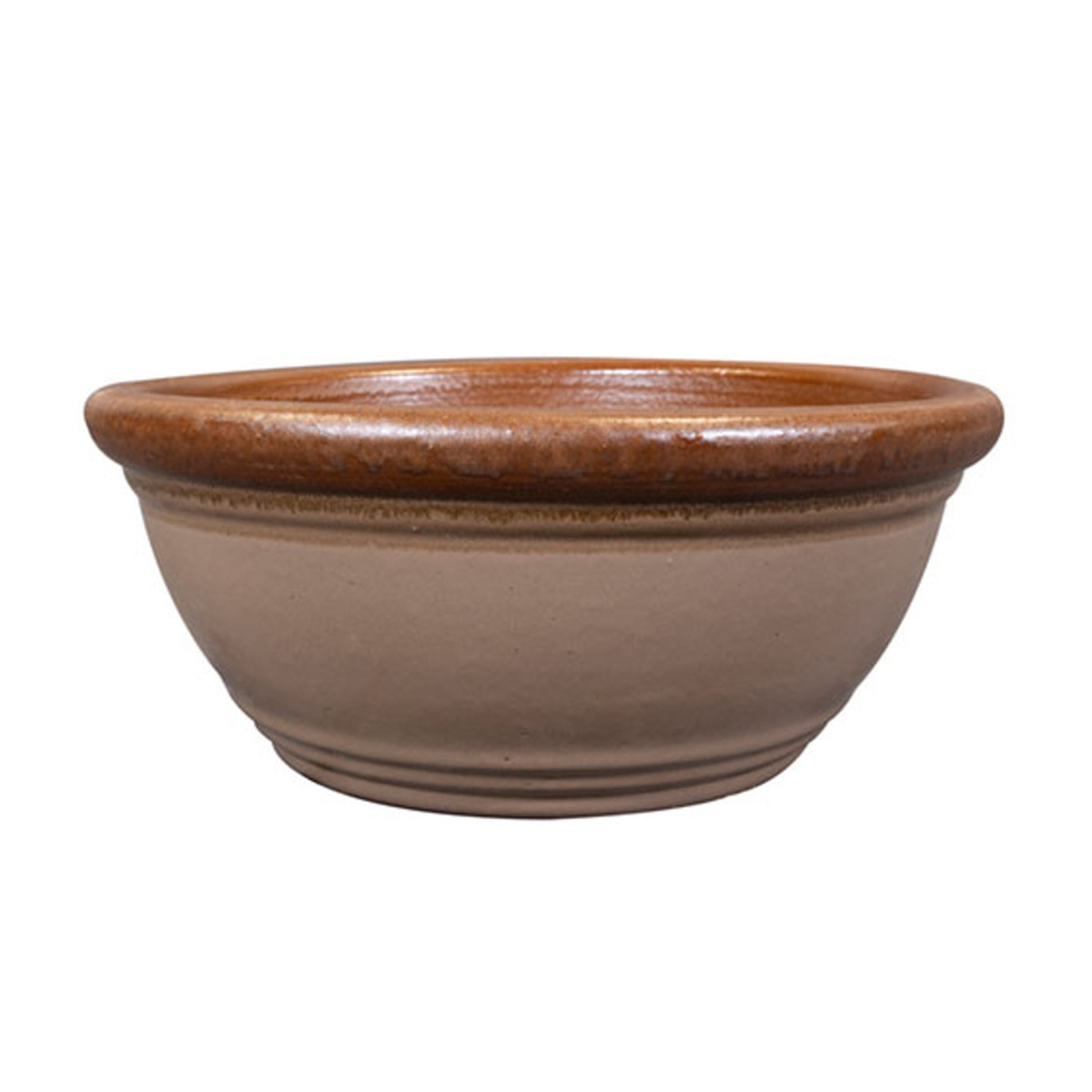 Keramické květináče - Žardina kulatá keramická SANDER taupe 23cm