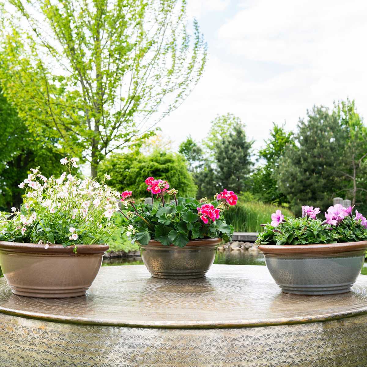 Žardina kulatá keramická SANDER zelená 29cm-0