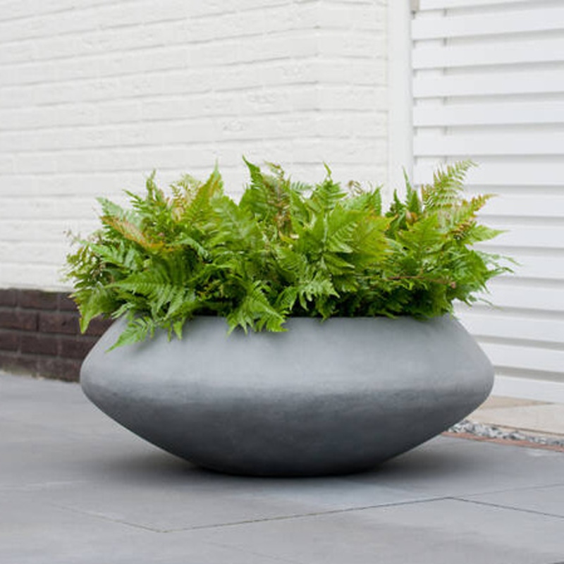 Žardina kulatá TARA S fiberstone šedá 40cm-0