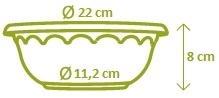 Žardina Lea 22cm terakota-0