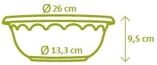 Žardina Lea 26cm terakota-0