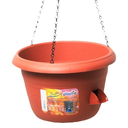 Květináče - Žardina samoz. SIESTA 30cm s kov.závěsem terakota