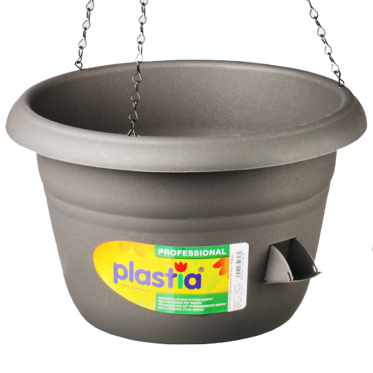 Květináče - Žardina samoz. SIESTA 30cm se závěsem antracit