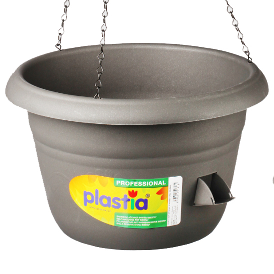 Květináče - Žardina samoz. SIESTA 35cm se závěsem antracit