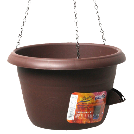 Květináče - Žardina samozavlažovací SIESTA 30cm se závěsem čokoláda