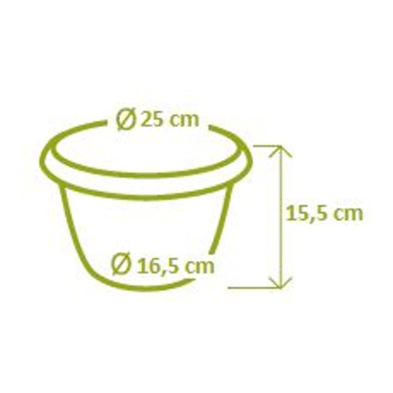 Žardina samozavlažovací SIESTA bez závěsu taupe 25cm-0