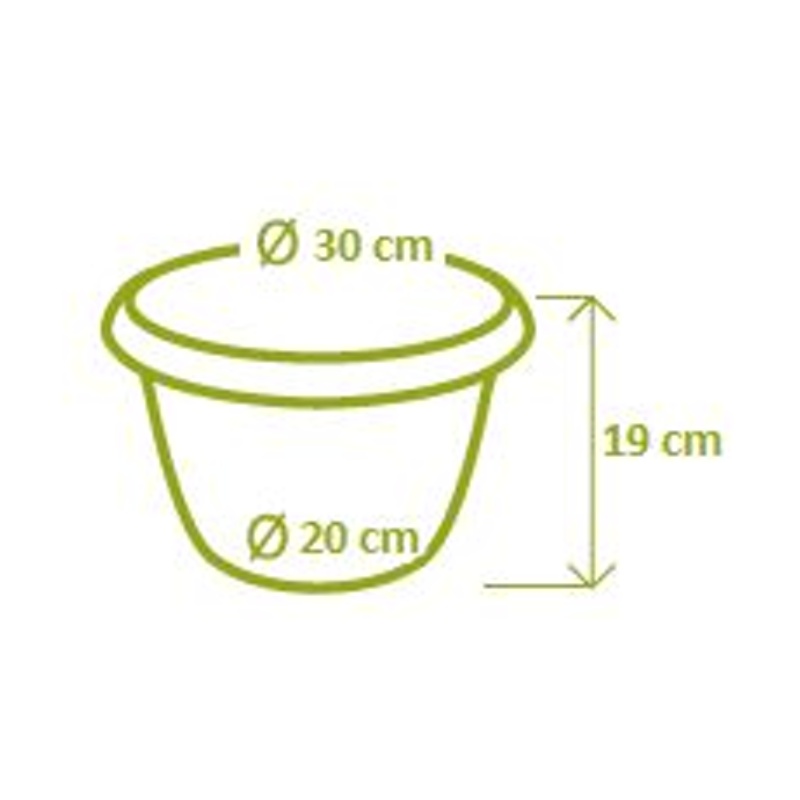 Žardina samozavlažovací SIESTA bez závěsu taupe 30cm-0