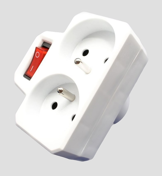 Hobby dílna - Zásuvka dvojitá s vypínačem