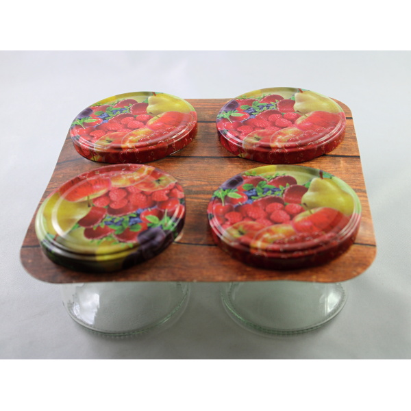 Zavařovací sklenice, lahve a příslušenství - Zavařovací sklenice s víčkem 235ml 4ks