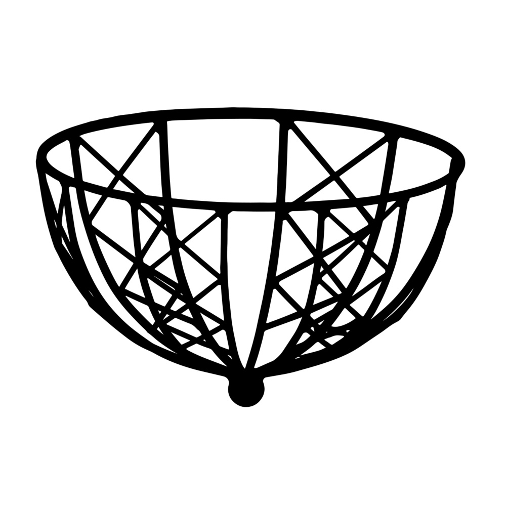 Opory VATAX - Závěsný koš CHRIS kovový černý s kokosovou vložkou 35cm