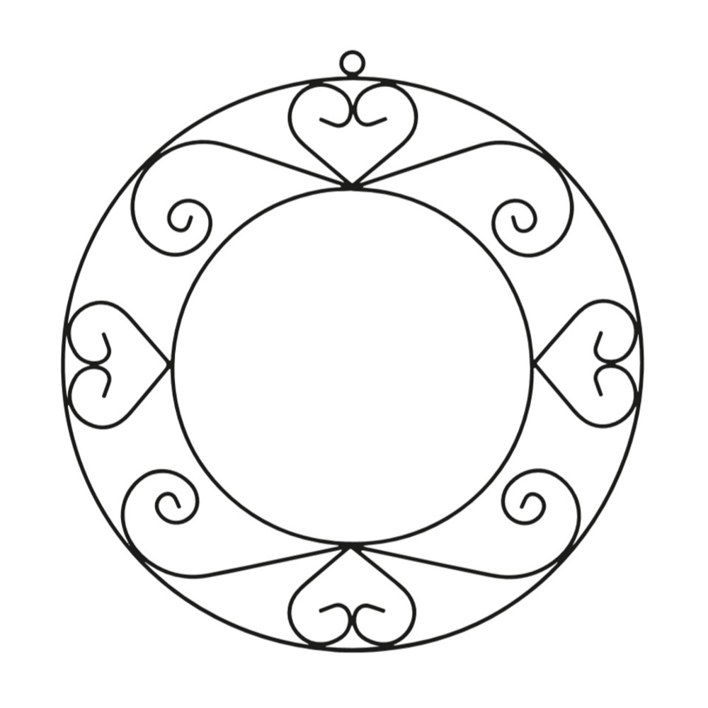 Závěsný kruh MOSEL kovový černý 53/85cm-0