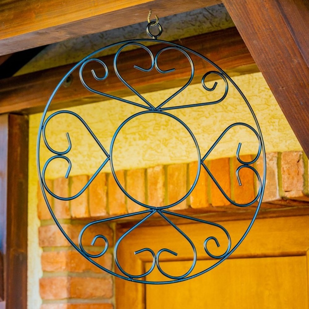 Závěsný kruh MOSEL kovový černý 53/85cm-1