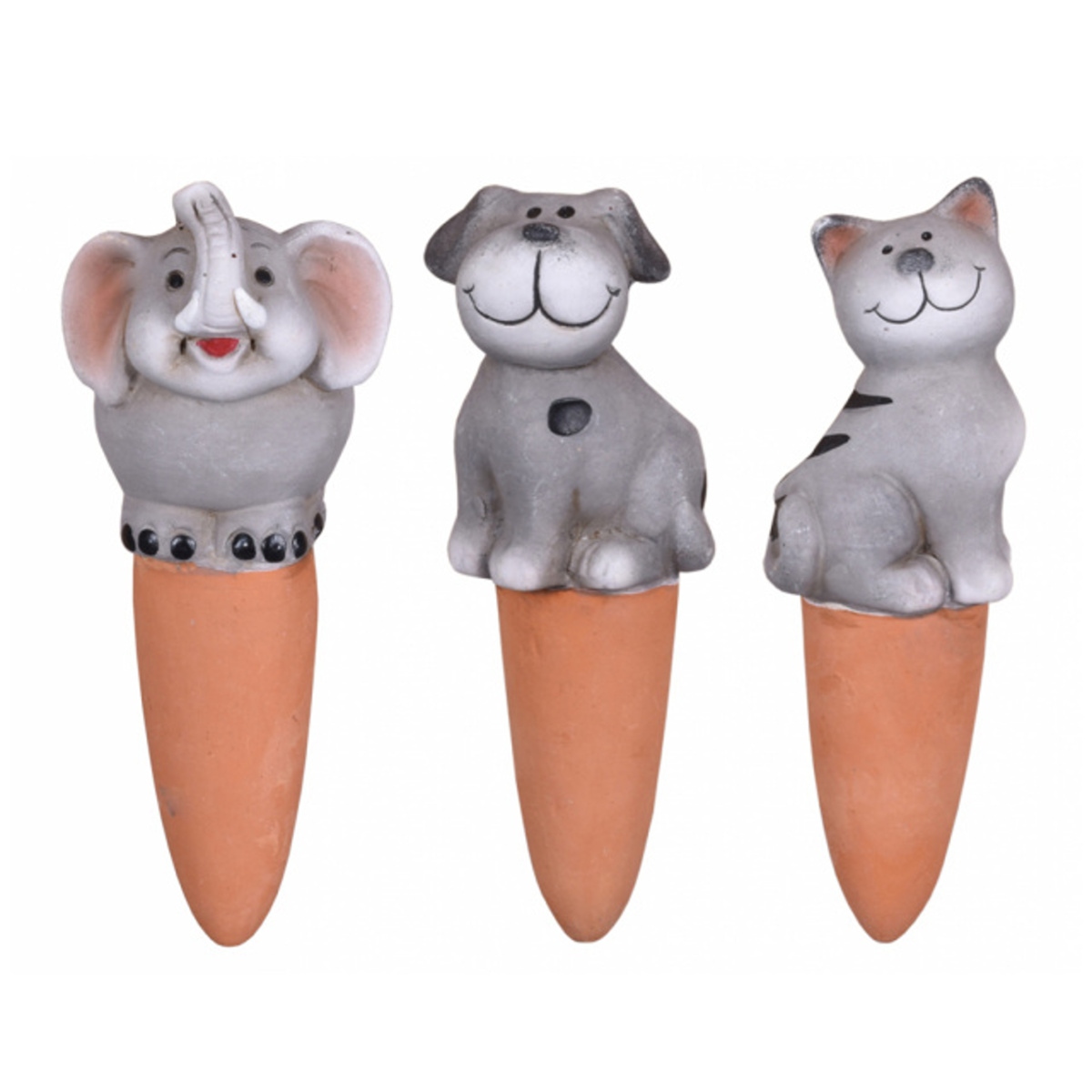 Postřikovače a zavlažovače - Zavlažovač keramický kočka/pes/slon 16cm