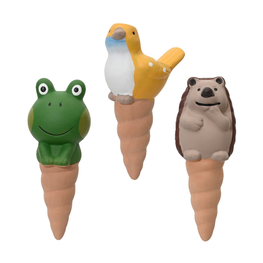 Zálivka a hadice - Zavlažovač terakotový - žába/pták/ježek, mix 17cm