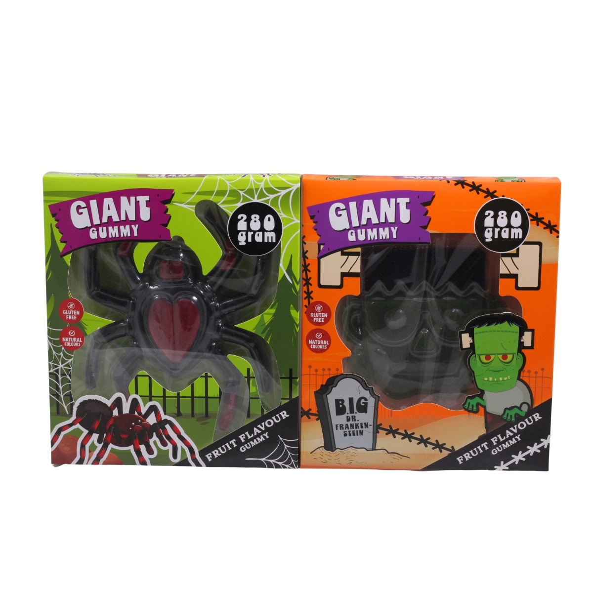 Sladké pochoutky - Želé bonbón XL pavouk/Franknstein mix 280g