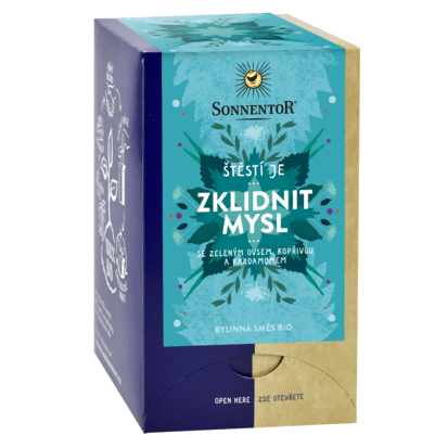 Nápoje - Zklidnit mysl ŠTĚSTÍ JE  - bylinný čaj BIO porcovaný 18x1,7g Sonnentor