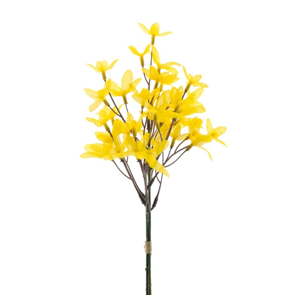 Jarní umělé květiny - Zlatice ve svazku umělá žlutá 3ks