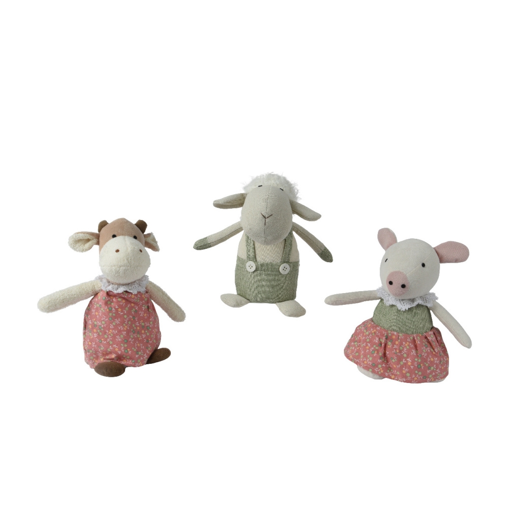 Dekorační figurky zvířat - Zvíře polyesterové - kráva/ovce/prase mix 25cm