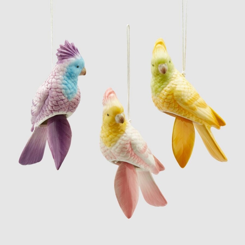 Designové doplňky - Zvonkohra keramický papušek mix 20cm